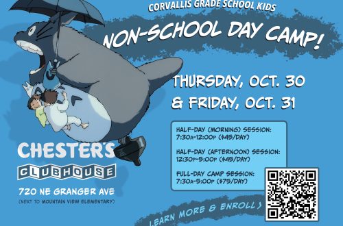 Chester's Clubhouse presents Non-School Day Camp for Corvallis-area public school and home school kids