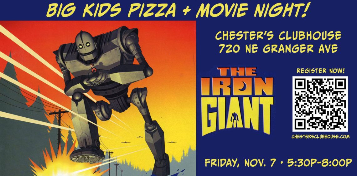 The Iron Giant (1999, PG) showing at Chester's Clubhouse in Corvallis